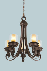 Newport 5 Light 25 inch Satin Bronze Chandelier Ceiling Light in Without Glass