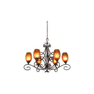 Amelie 6 Light 33 inch Antique Copper Chandelier Ceiling Light in Penshell (PS15) FALL CLEARANCE