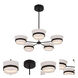 Anel 32 inch Matte Black Chandelier Ceiling Light