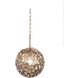 Belladonna 1 Light 12 inch Antique Silver Leaf Mini Pendant Ceiling Light