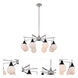 Bogart 8 Light 28 inch Matte Black with Polished Nickel Chandelier Ceiling Light