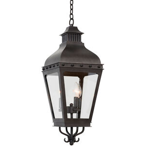 Winchester Outdoor 3 Light 10 inch Aged Iron Pendant Ceiling Light