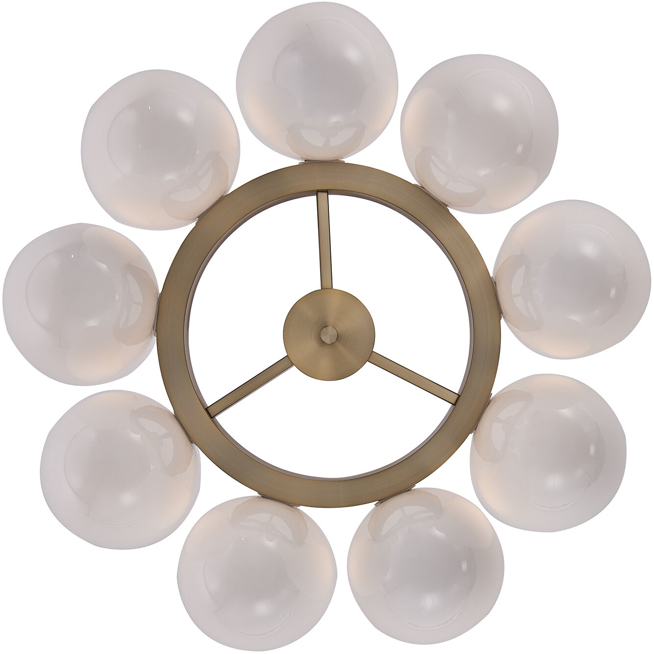 Cocoon 9 Light 28 inch Winter Brass Chandelier Ceiling Light