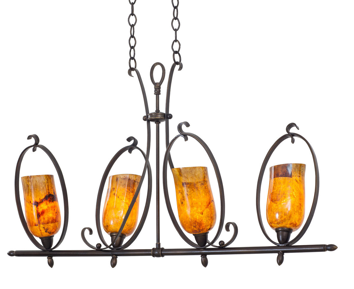 Kalco Lighting Mateo 4 Light Island Light in Heirloom Bronze 7235HB