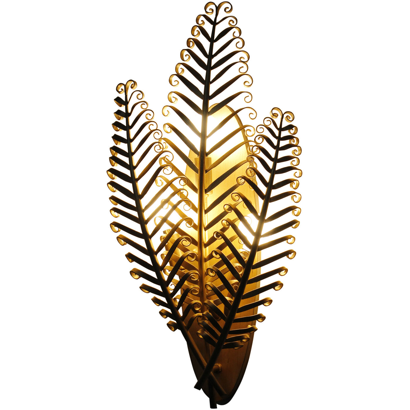 Fern 3 Light 11.5 inch Modern Gold Wall Sconce Wall Light