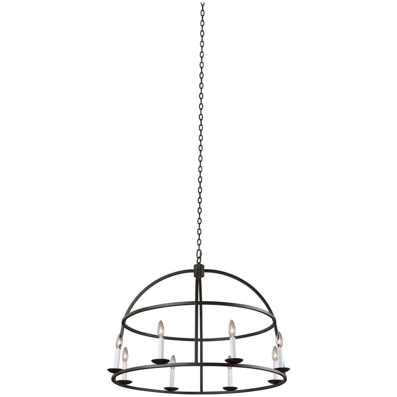 Wickenburg 8 Light 34 inch Black Iron Pendant Ceiling Light