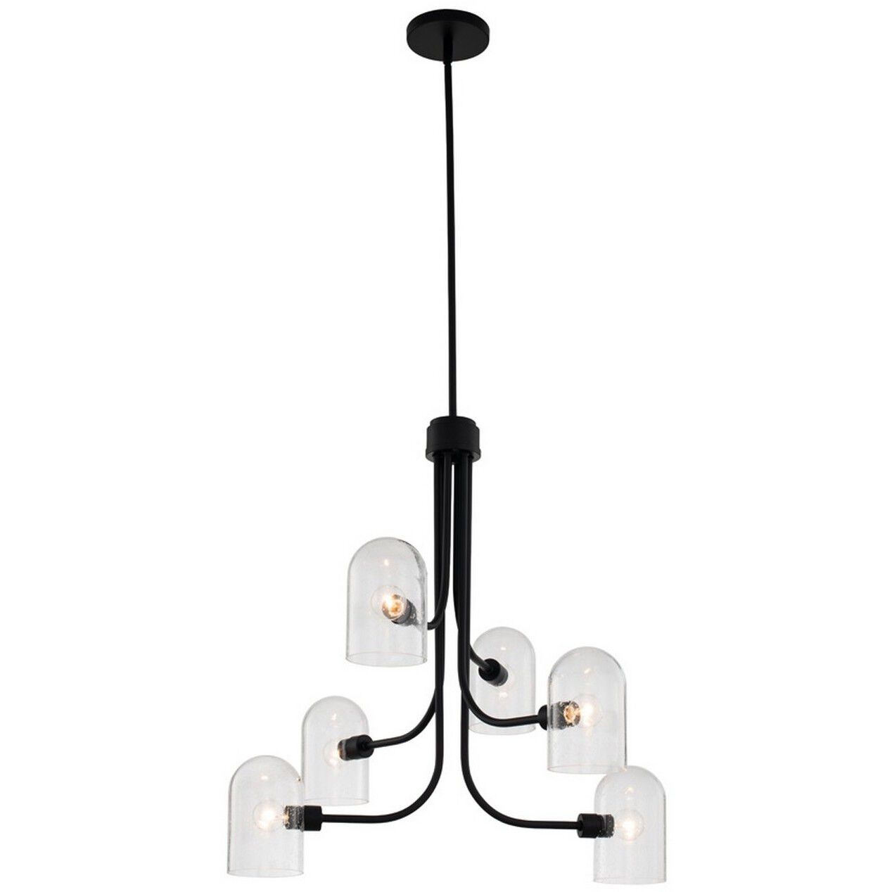 Cupola 6 Light 27 inch Matte Black Chandelier Ceiling Light
