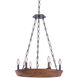 Lansdale 6 Light 23 inch Black Iron Pendant Ceiling Light