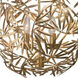Jardin 4 Light 18 inch Oxidized Gold Leaf Pendant Ceiling Light