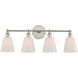 Greenwich 4 Light 28 inch Polished Nickel Bath Vanity Wall Light