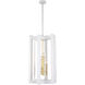 Duo 4 Light 18 inch Soft Gold and White Foyer Light Ceiling Light