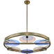 Optics 6 Light 36 inch Winter Brass Chandelier Ceiling Light
