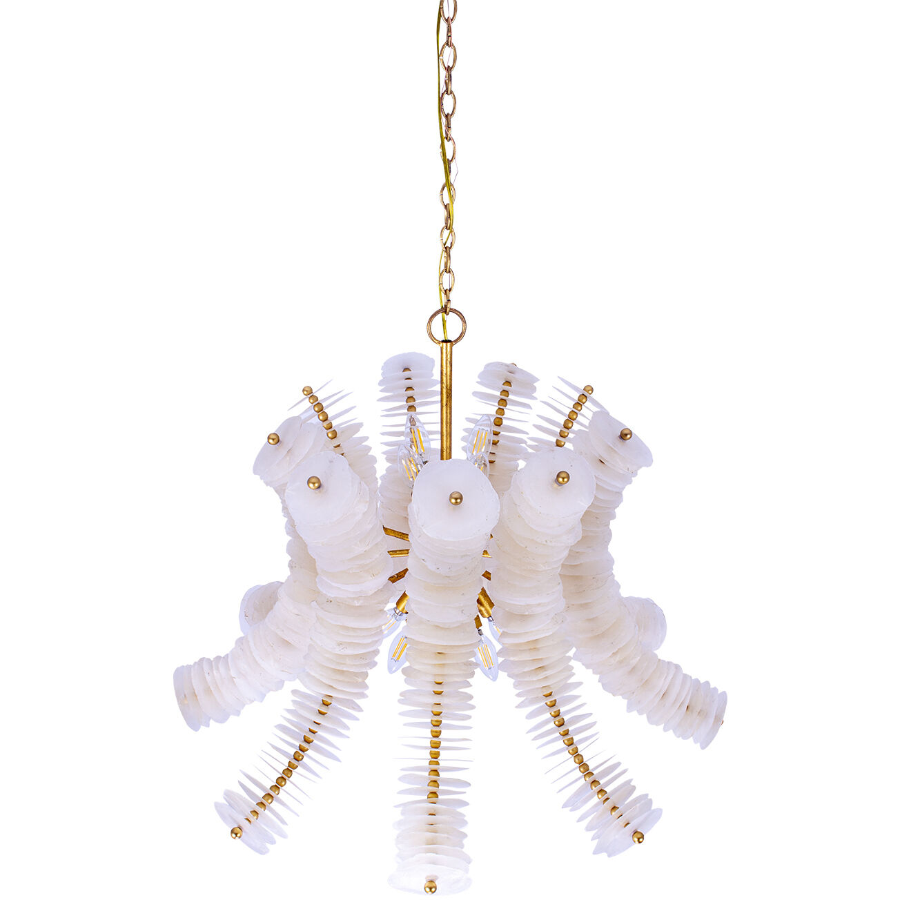 Gossamer 12 Light 32 inch Oxidized Gold Leaf Pendant Ceiling Light