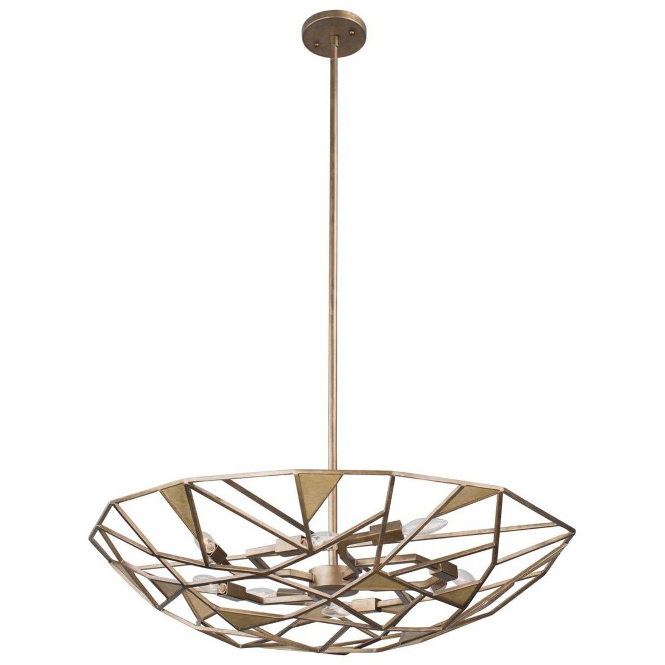 Esmeralda 6 Light 26 inch Pearlized Antique Brass Pendant Ceiling Light