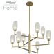 June LED 36 inch Winter Brass Chandelier Pendant Ceiling Light