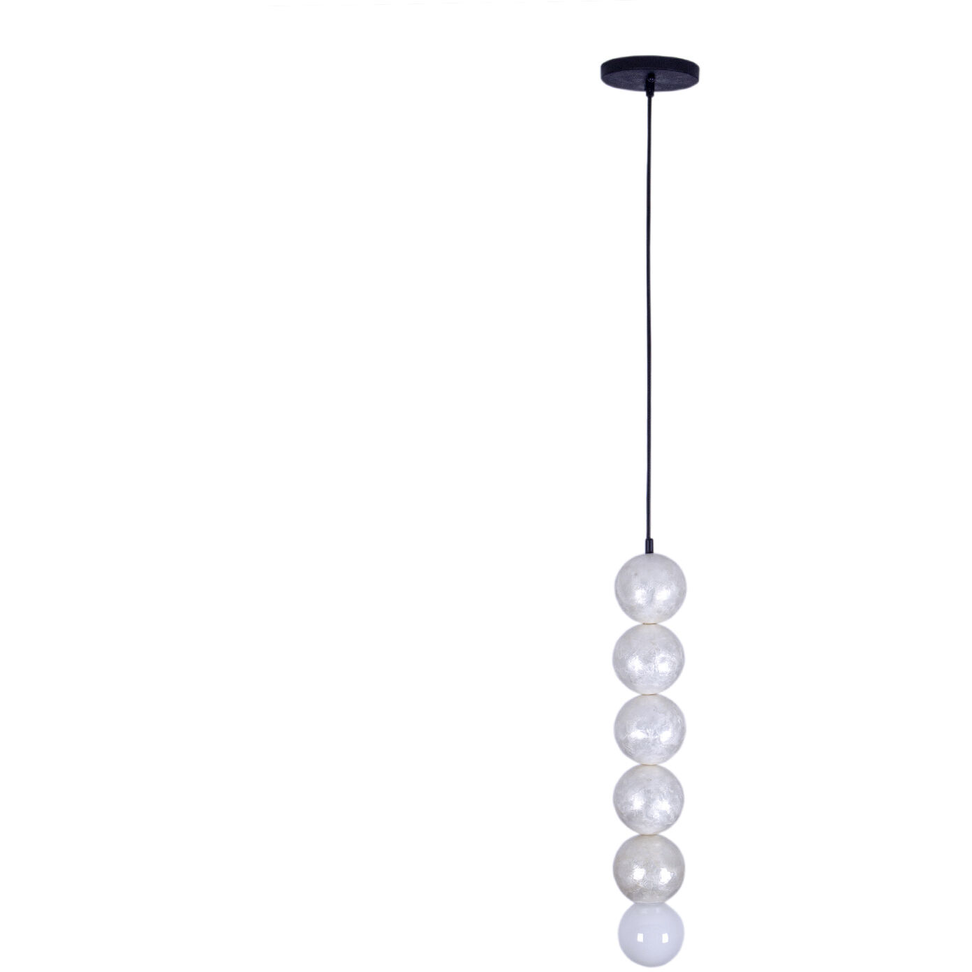 Pearls 1 Light 5 inch Matte Black Pendant Ceiling Light