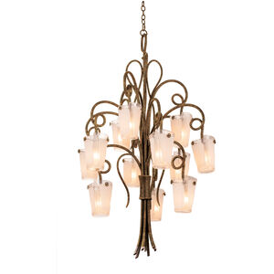 Tribecca 12 Light 36 inch Antique Copper Chandelier Ceiling Light in Frost (FROST)