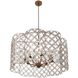 Maurelle 8 Light 36 inch Oxidized Gold Leaf Pendant Chandelier Ceiling Light