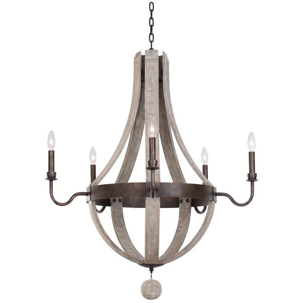 Harper 5 Light 32 inch Florence Gold Chandelier Ceiling Light