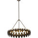Vittoria 9 Light 34 inch Pearlized Antique Brass Chandelier Ceiling Light