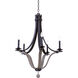 Lansing 5 Light 26.5 inch Satin Bronze Chandelier Ceiling Light