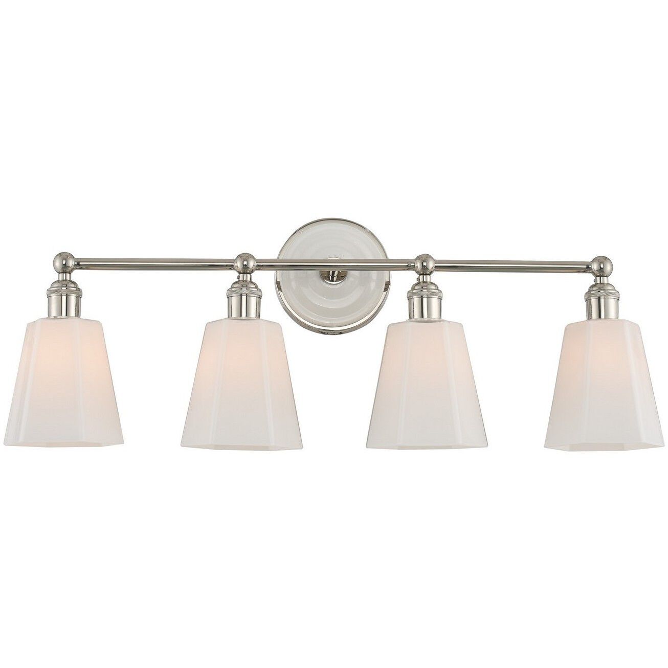 Greenwich 4 Light 28 inch Polished Nickel Bath Vanity Light Wall Light