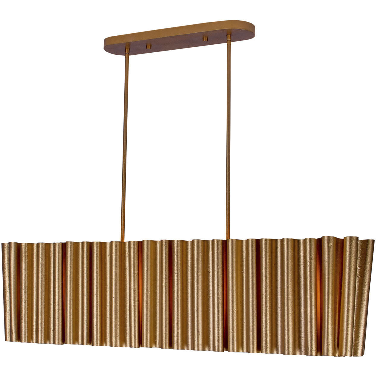 Ripple Island Light Ceiling Light in Bright Gold Leaf