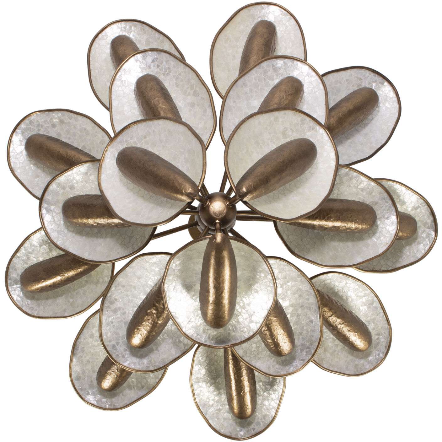 Spat 37 inch Pearlized Antique Brass Pendant Ceiling Light