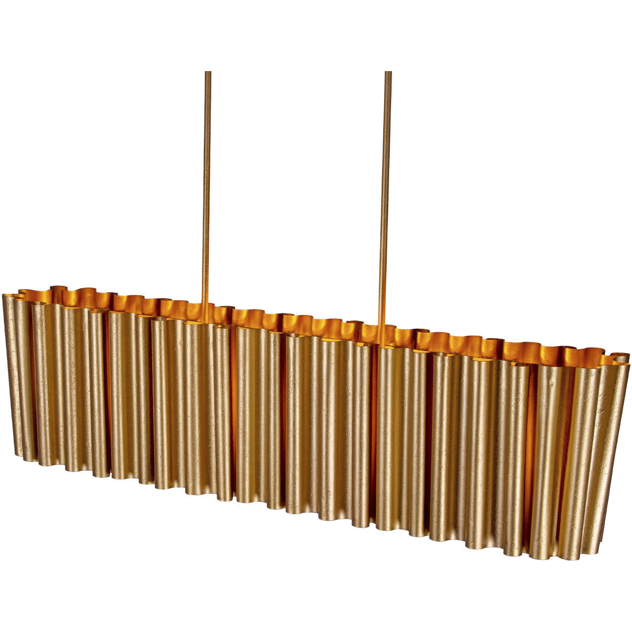 Ripple Island Light Ceiling Light in Bright Gold Leaf