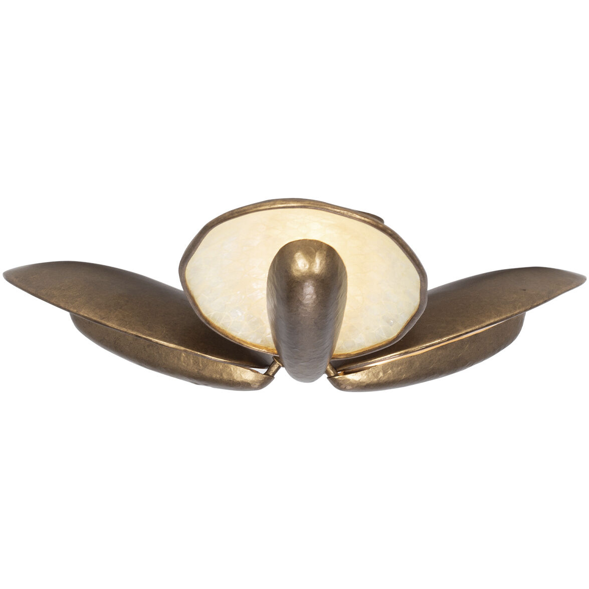 Spat 3 Light 24 inch Pearlized Antique Brass Semi Flush Mount Ceiling Light