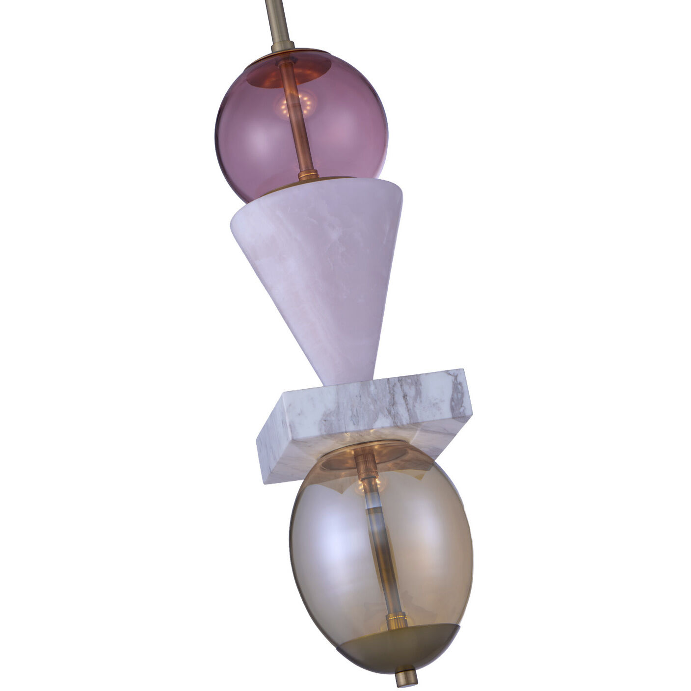 Demi 6.25 inch Winter Brass Pendant Ceiling Light