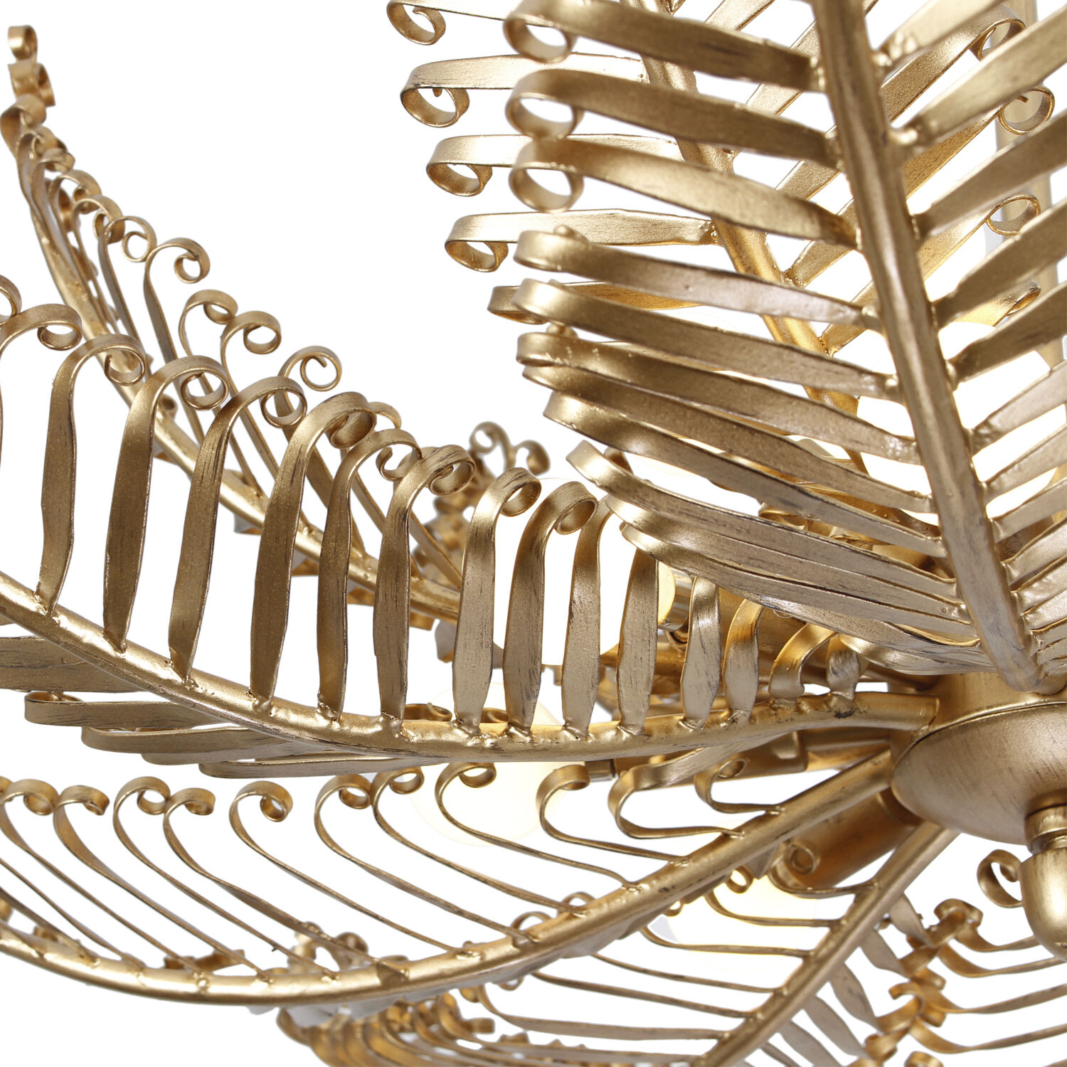 Fern 14 Light 36 inch Modern Gold Chandelier Ceiling Light