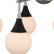 Bogart 10 Light 32 inch Matte Black with Polished Nickel Chandelier Ceiling Light