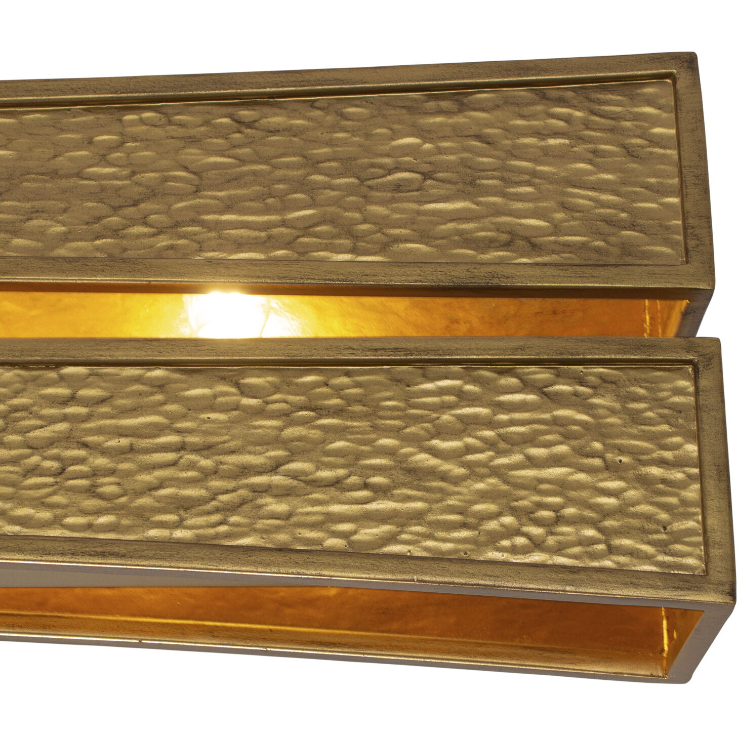 Dos 6 Light 4 inch Rustic Gold and Brushed Gold Linear Pendant Ceiling Light