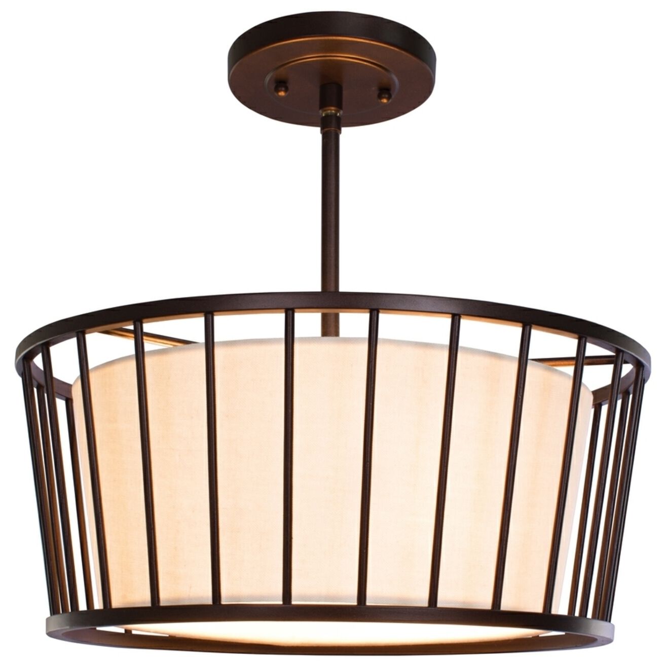 Pacifica 3 Light 16 inch Bronze Convertible Pendant Ceiling Light