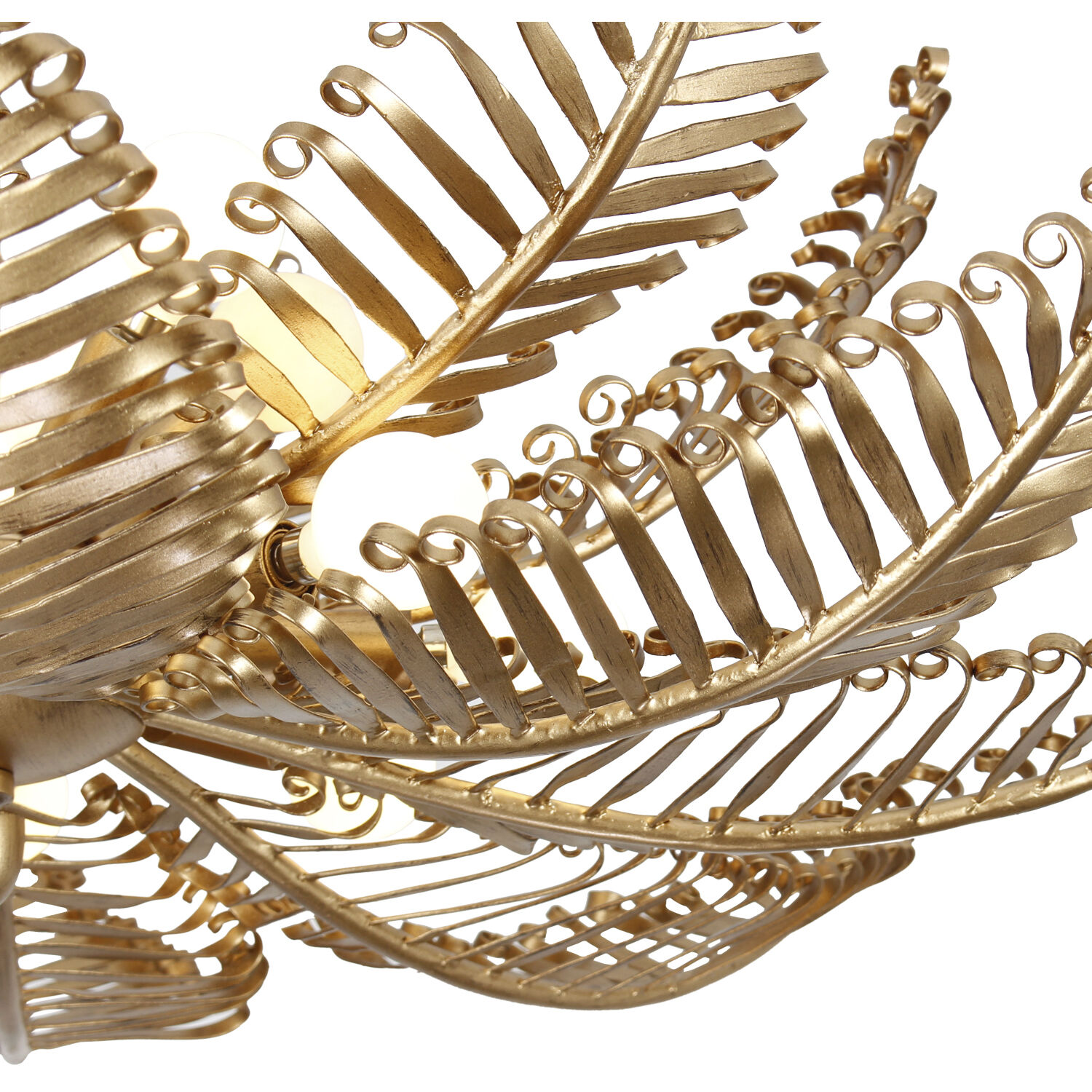 Fern 14 Light 36 inch Modern Gold Chandelier Ceiling Light