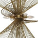 Aurora 6 Light 24 inch Nordic Brass Foyer Ceiling Light