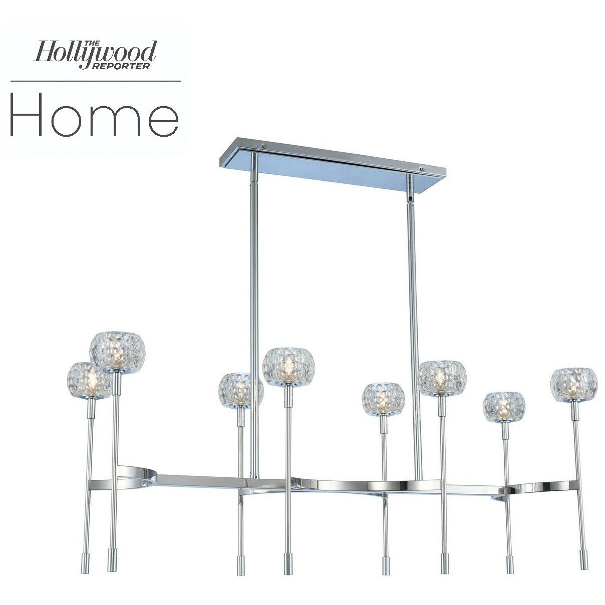 Mae Island Linear Ceiling Light in Chrome