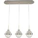 Montauk 3 Light 32 inch Polished Nickel Island Light Ceiling Light