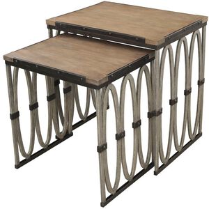 Belmont 24 X 23 inch Florence Gold Nesting Tables, Nesting Table
