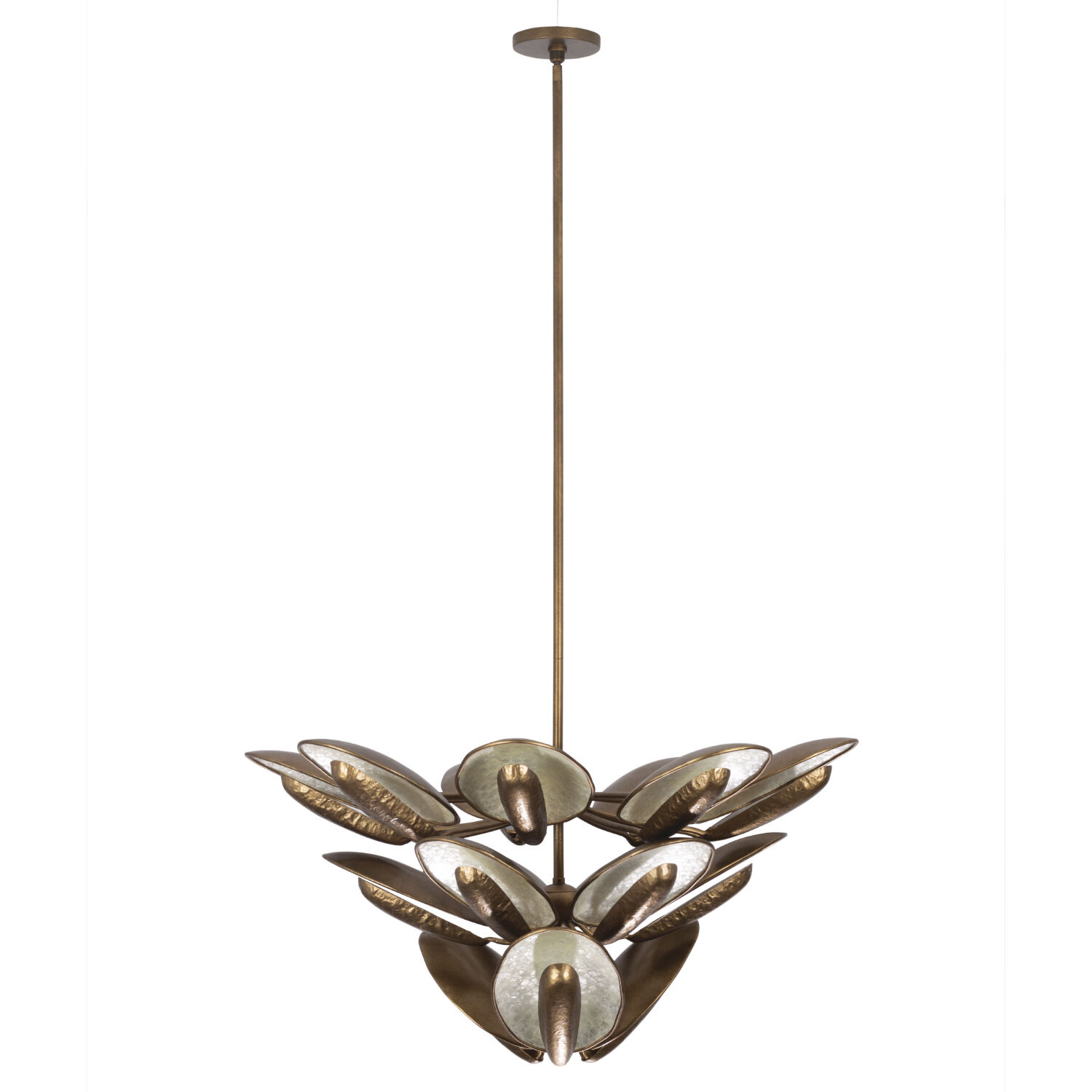 Spat 37 inch Pearlized Antique Brass Pendant Ceiling Light