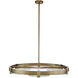 Optics 6 Light 36 inch Winter Brass Chandelier Ceiling Light