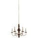 Lassen 6 Light 26 inch Champagne Gold Chandelier Ceiling Light