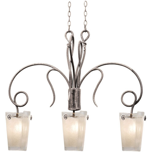 Tribecca 3 Light 37 inch Pearl Silver Island Light Ceiling Light in Frost (FROST)