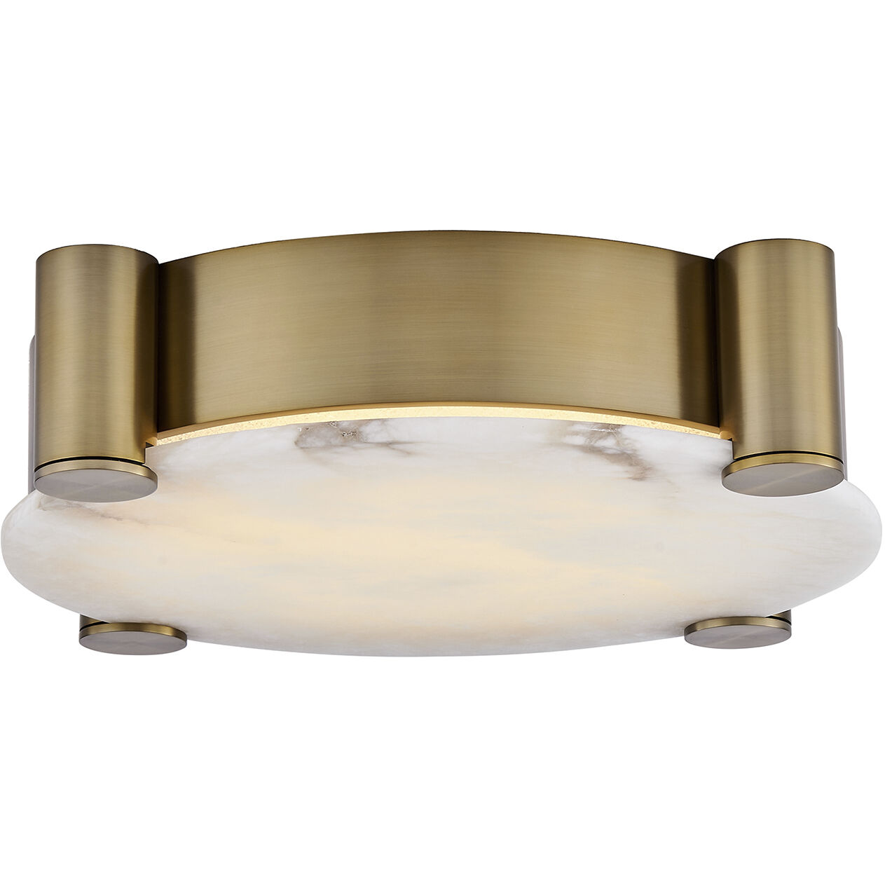 Lumba LED 21 inch Winter Brass Flush Mount Ceiling Light