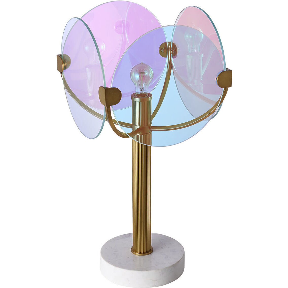 Chroma 28 inch 60.00 watt True Brass Table Lamp Portable Light