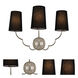 Sophia Wall Sconce Wall Light in Polished Nickel, Black