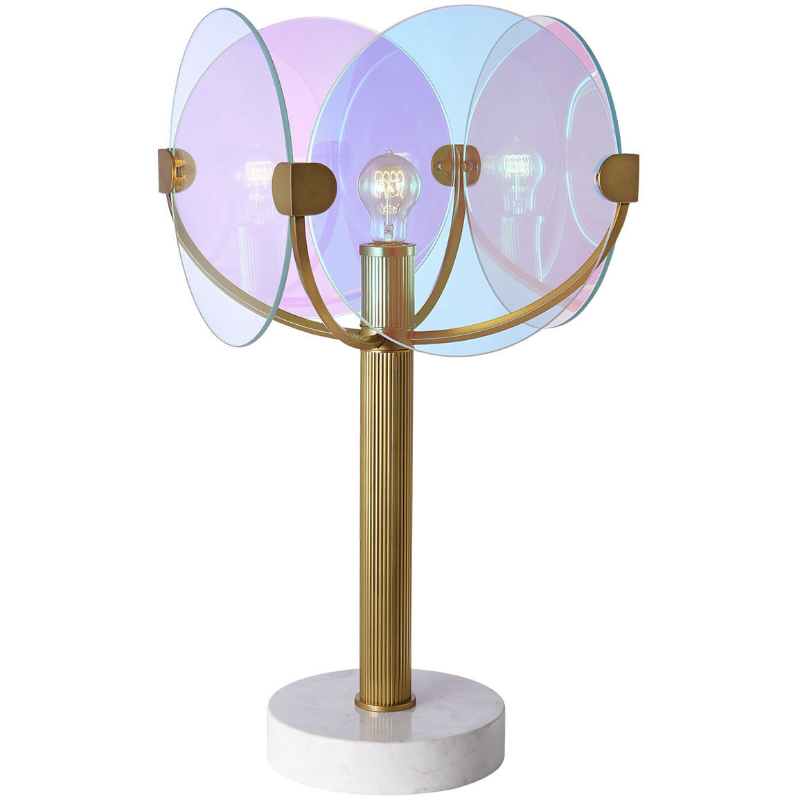 Chroma 28 inch 60.00 watt True Brass Table Lamp Portable Light