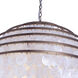 Sphere 6 Light 28 inch Pearlized Antique Brass Pendant Ceiling Light