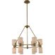 Harlowe 12 Light 28 inch Winter Brass Chandelier Ceiling Light